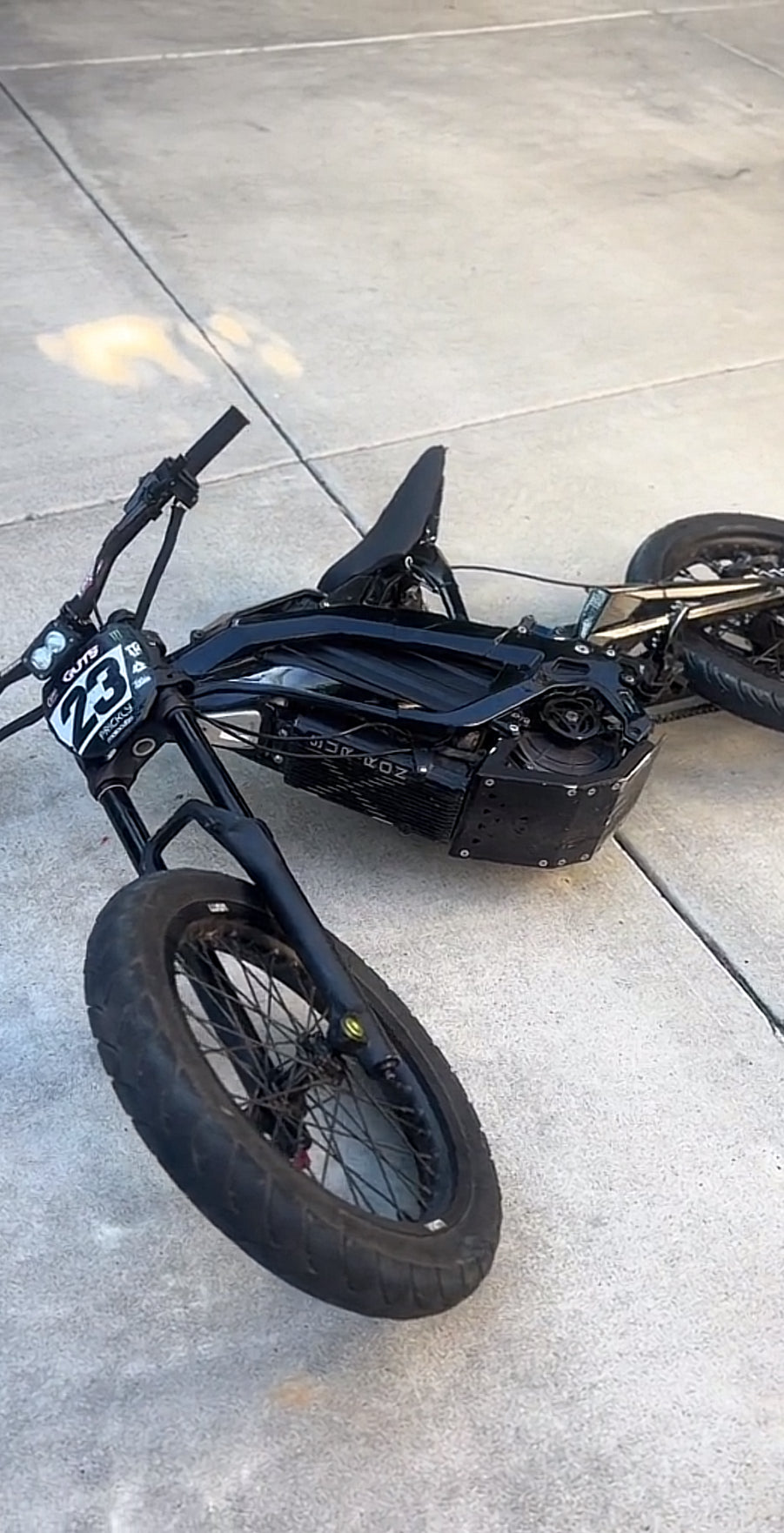 Glossy Black Frame Guards - Surron LBX